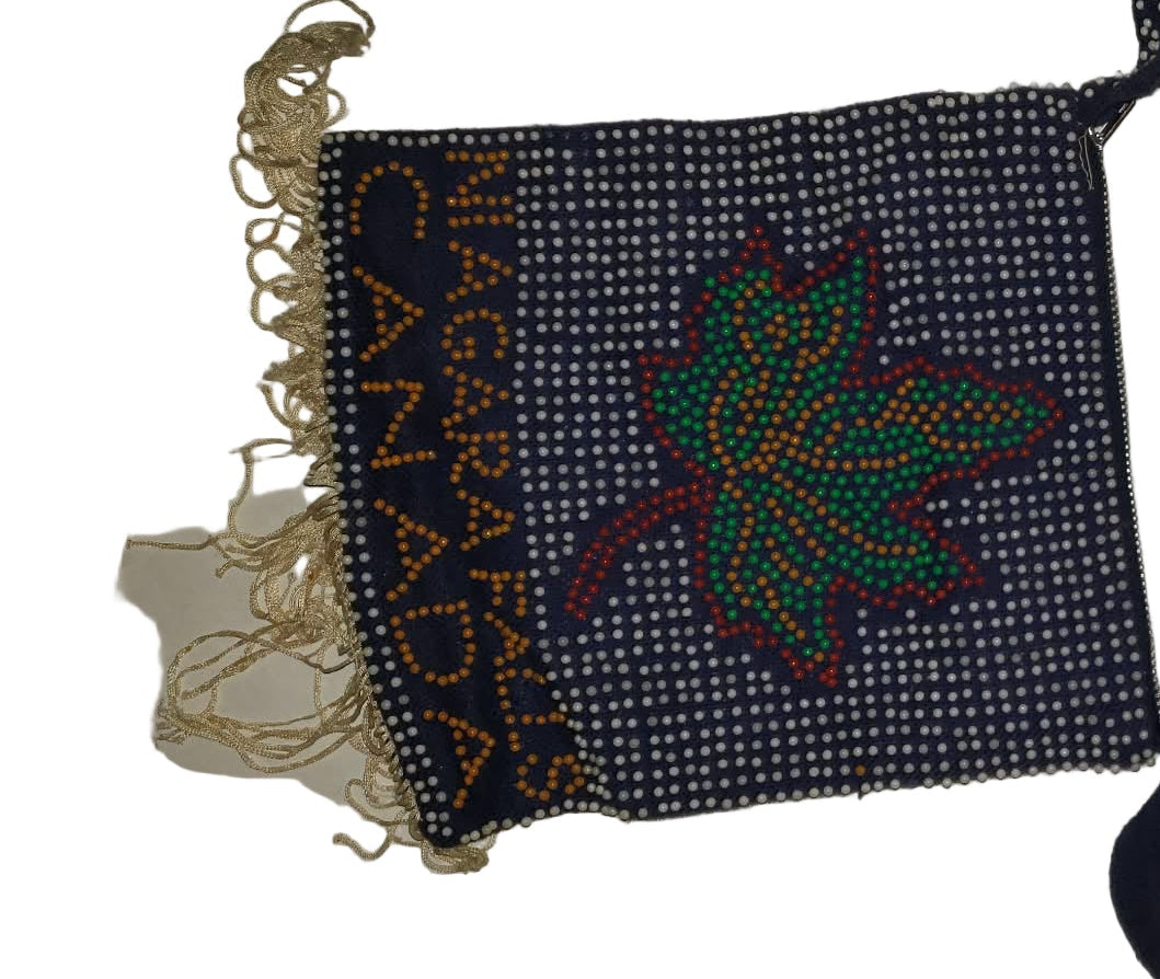 Candy Dot Beaded Niagara Falls Canada Souvenir Handbag circa 1960s