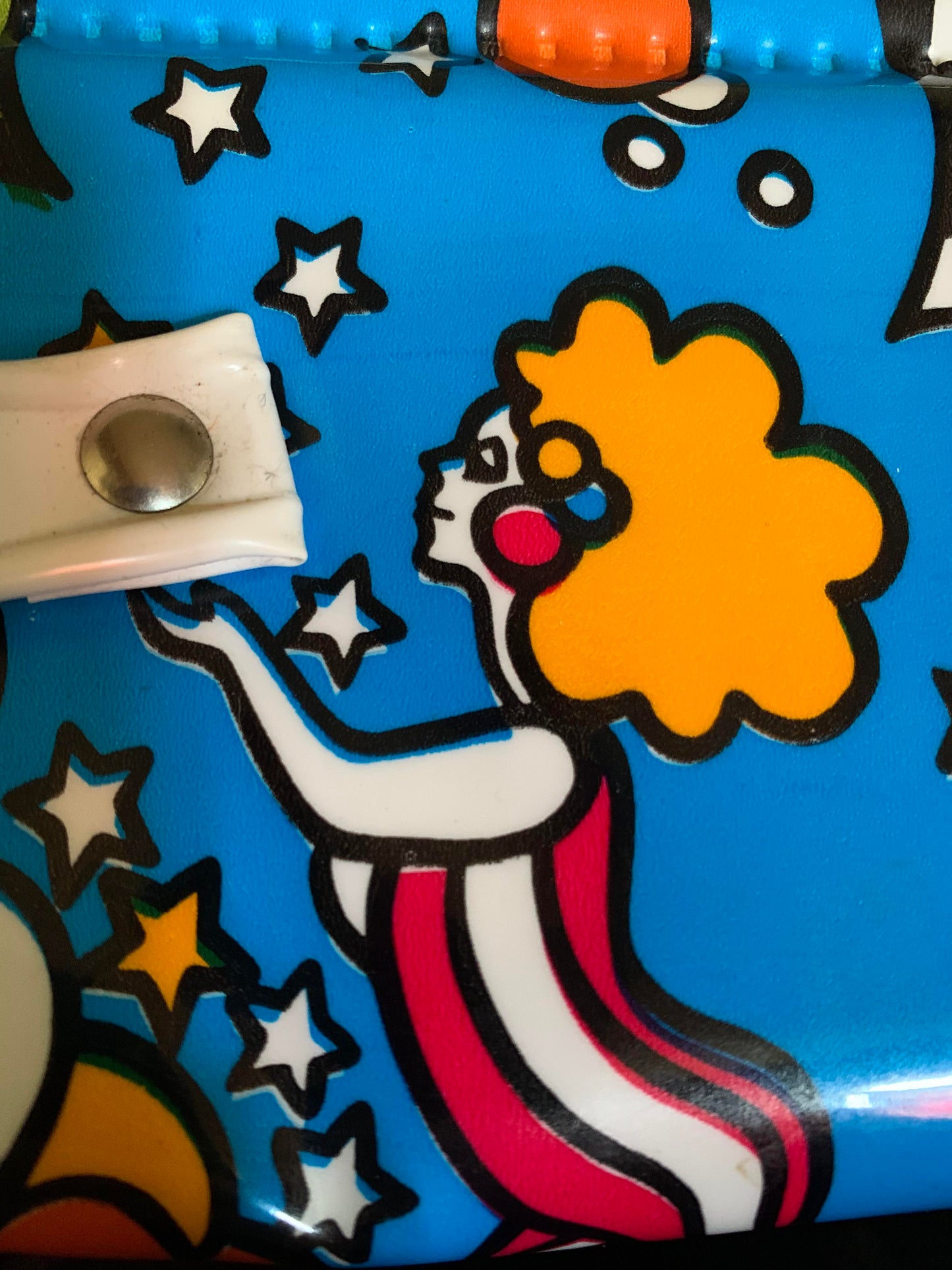 Peter Max Style Vinyl Cooler Lunch Bag circa 1970s