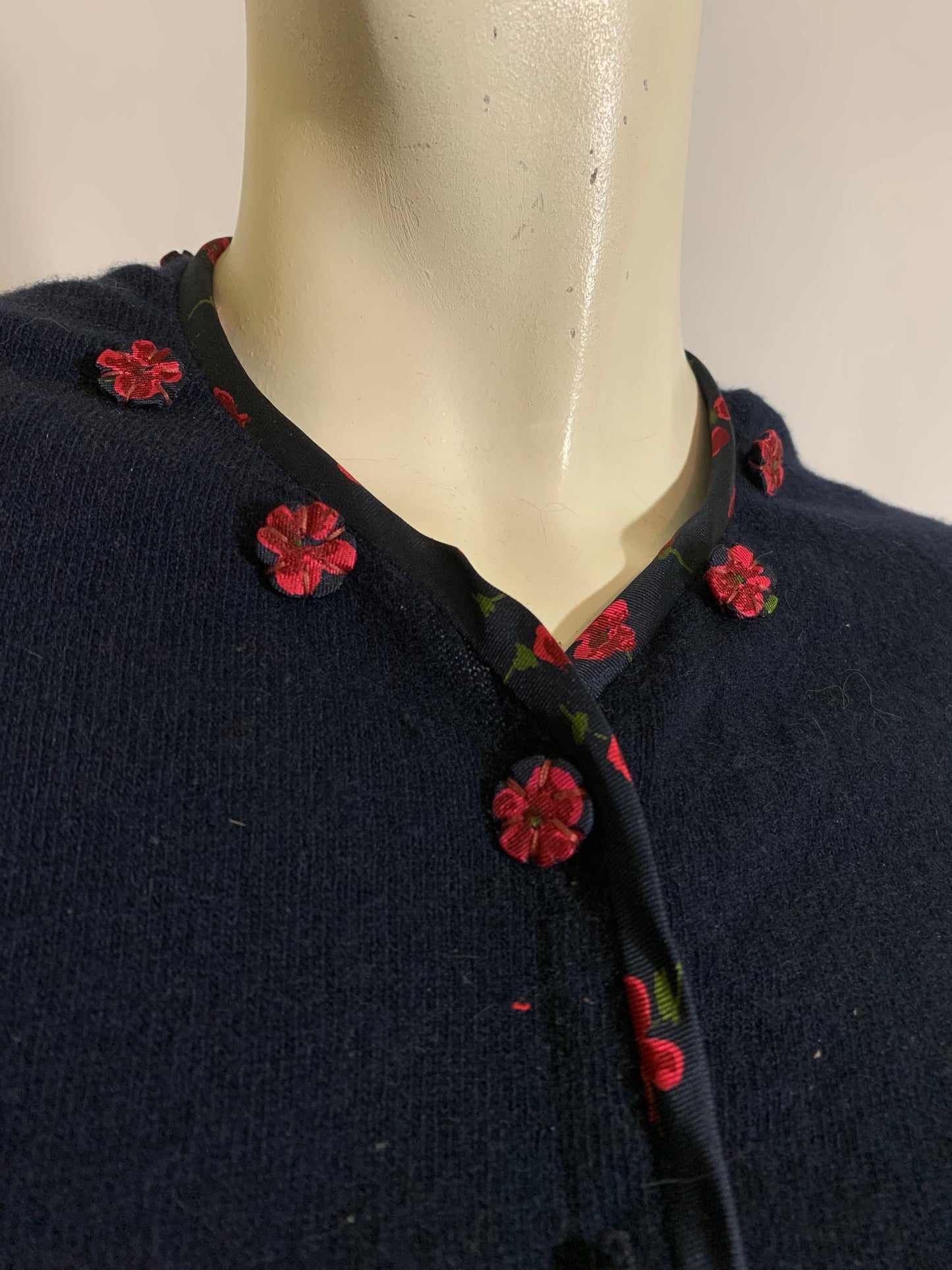 Peony Pink Linen Look 3 Pc Dress Set with Sweater circa 1960s