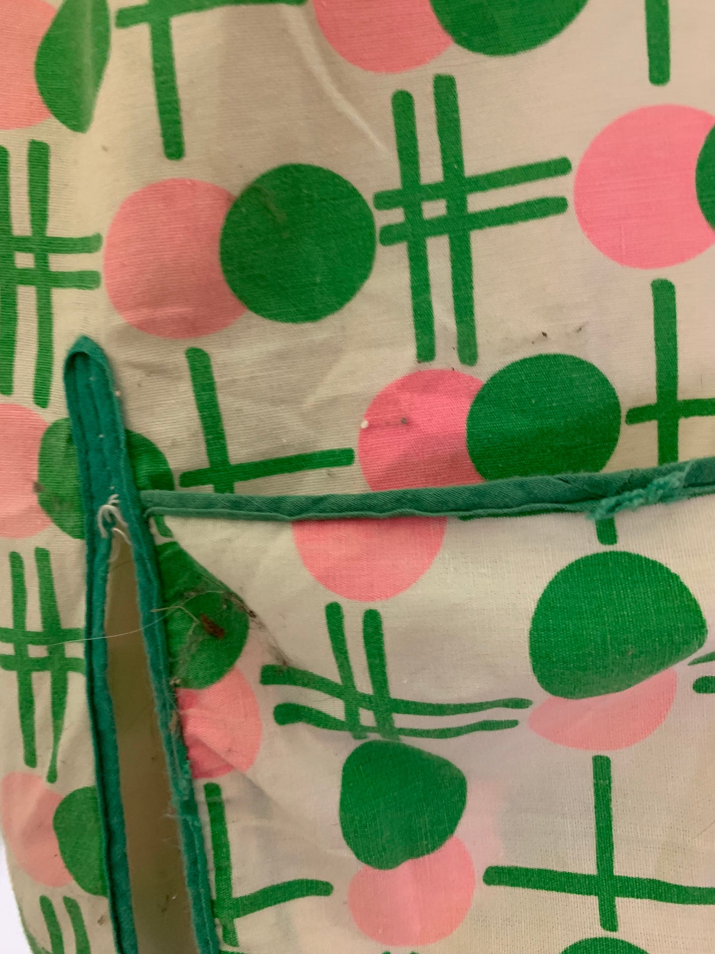 Pink and Green Polka Dot Smock Top circa 1960s