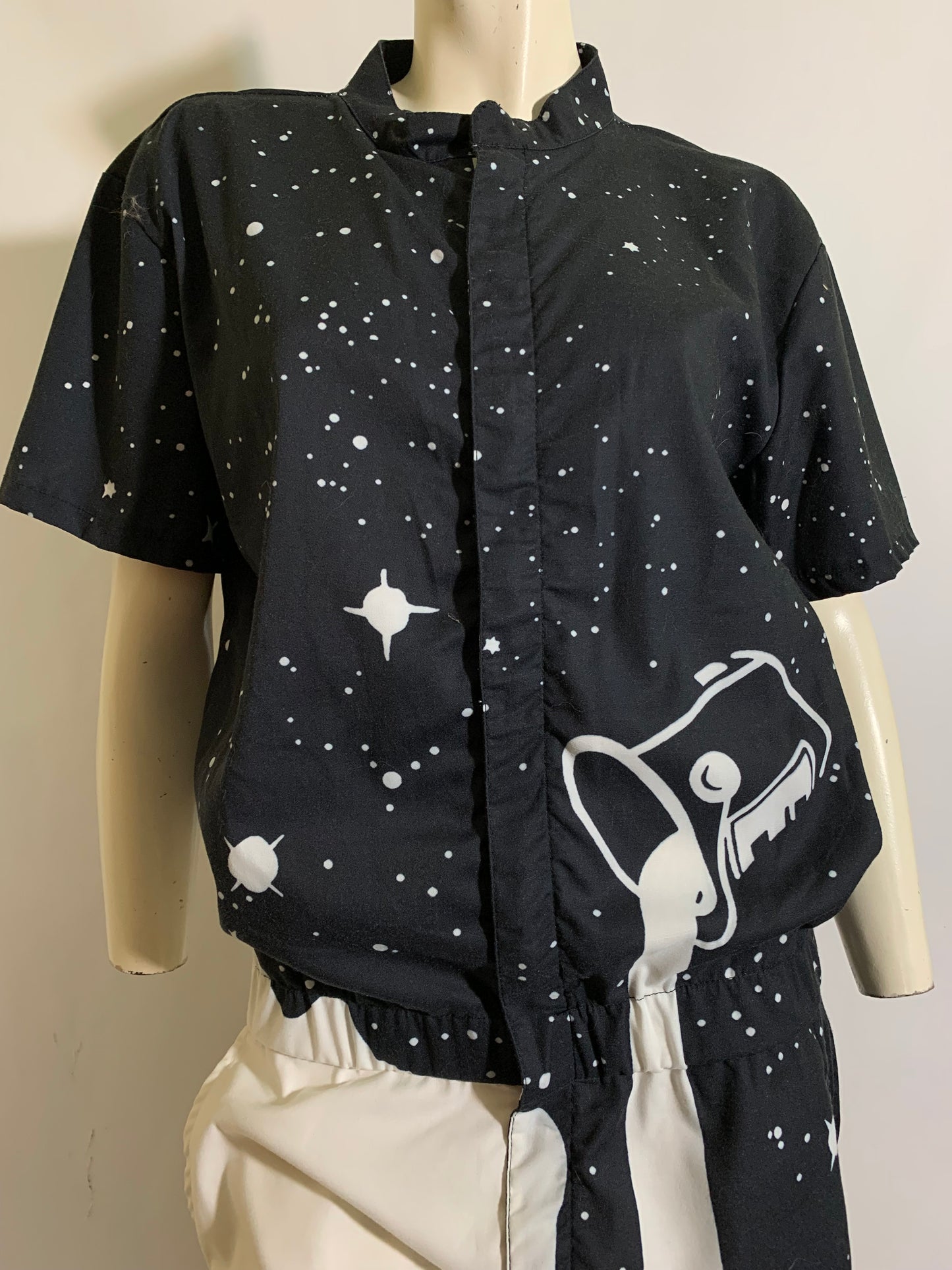 Spilled Paint Print Shorts Romper Modern