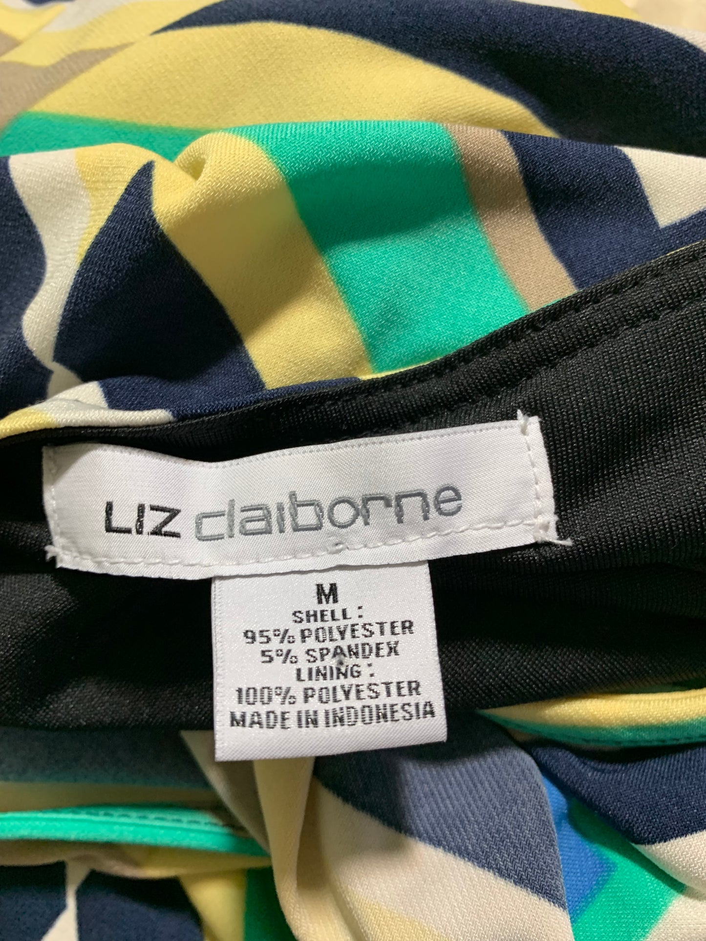 Chevron Striped Jersey Dress with Surplice Bodice circa 2000s