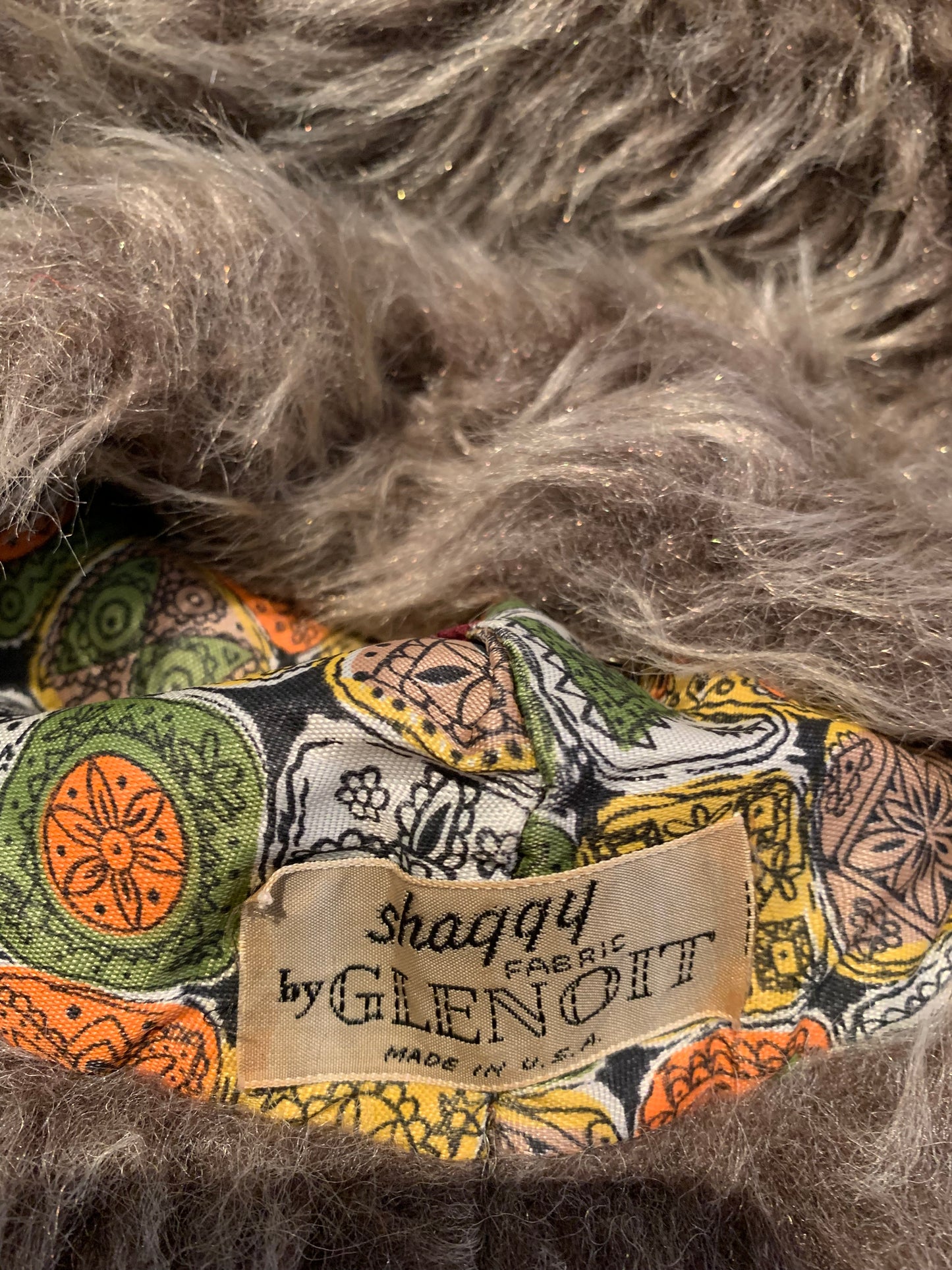 Whimsical Tall Peaked Tan Shaggy Faux Fur Hat circa 1960s