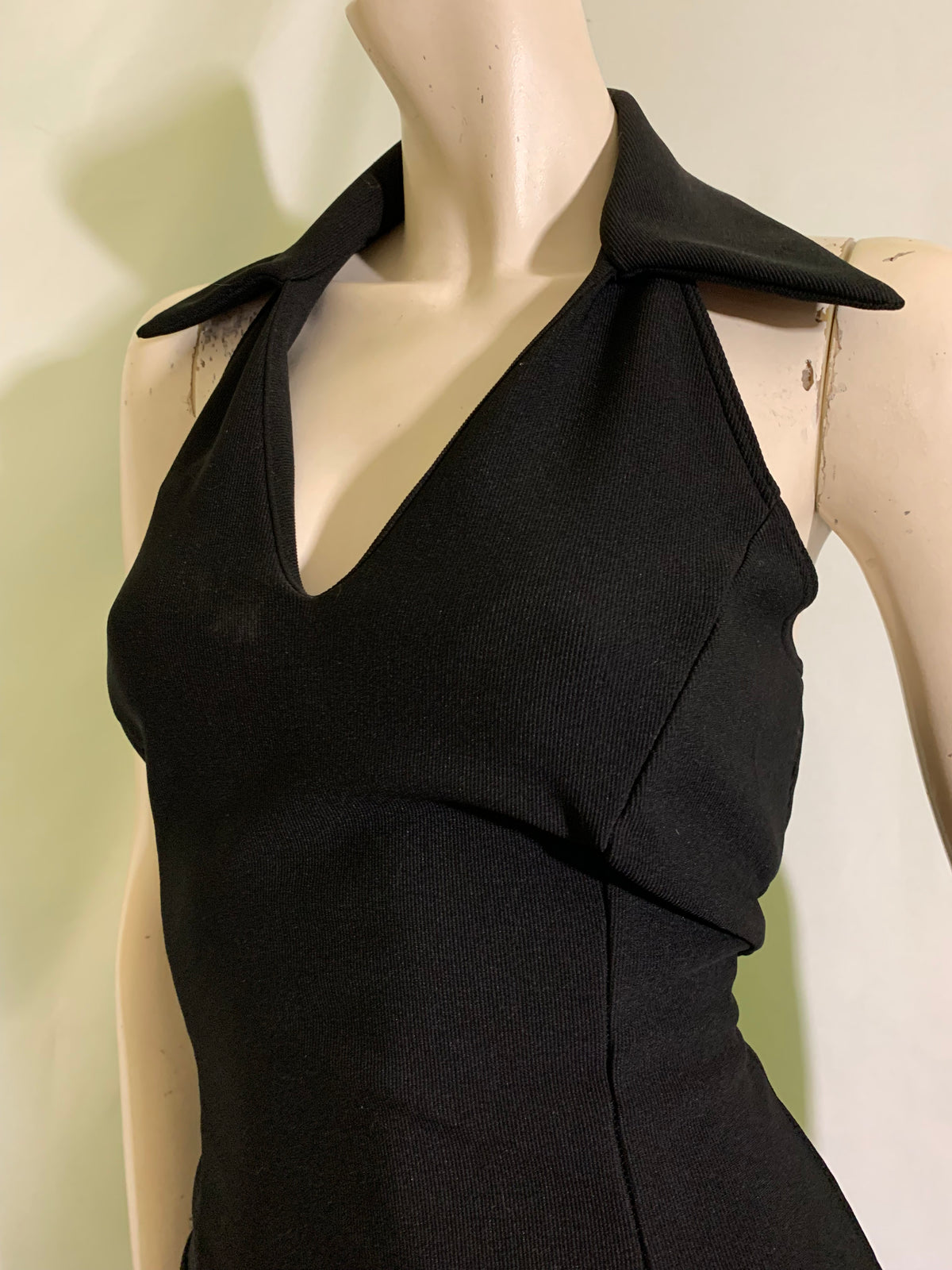 Black Halter Top Pantsuit circa 1990s