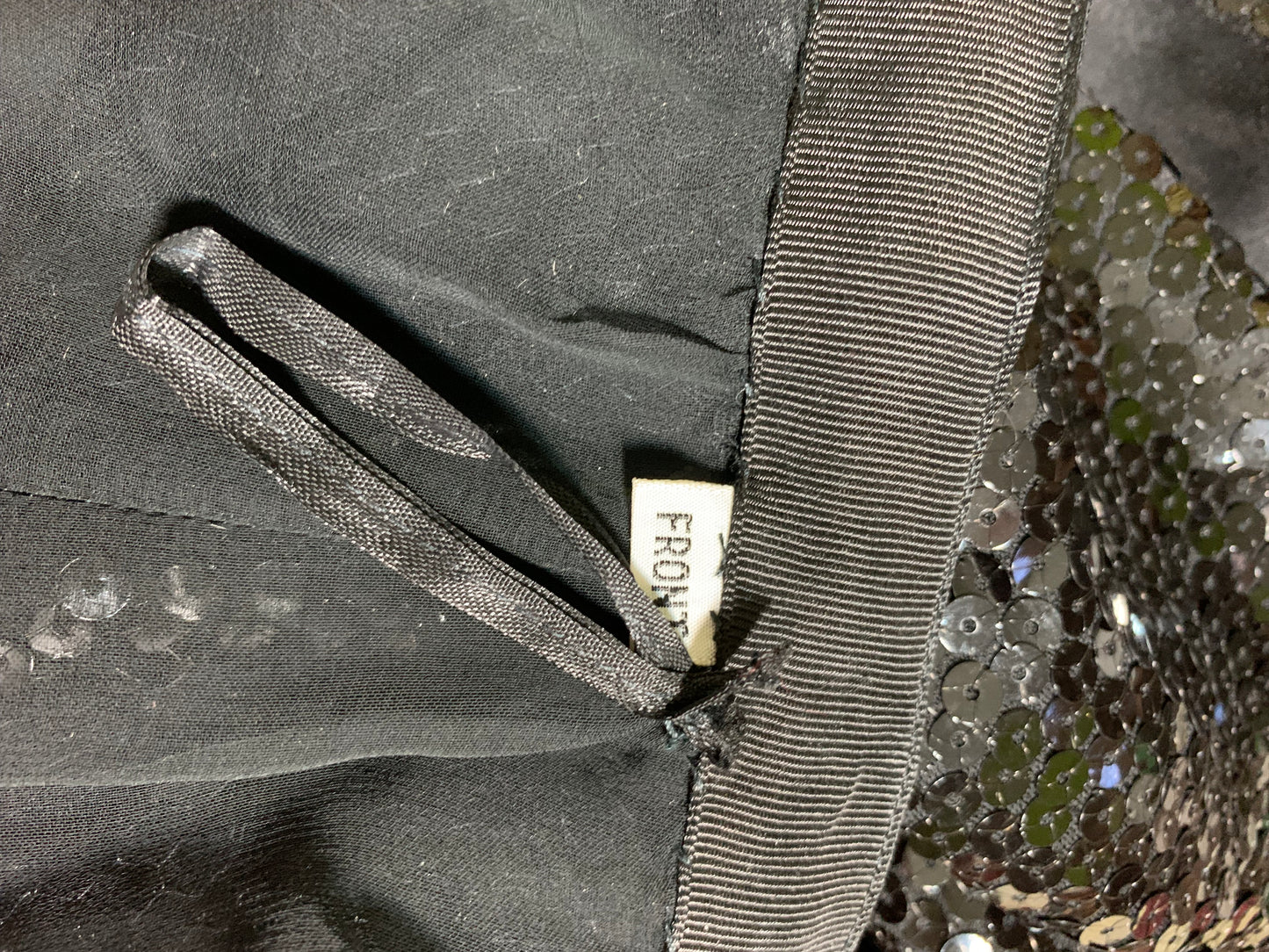 Tuxedo Style Black Sequined Pants circa 1990s/2000s