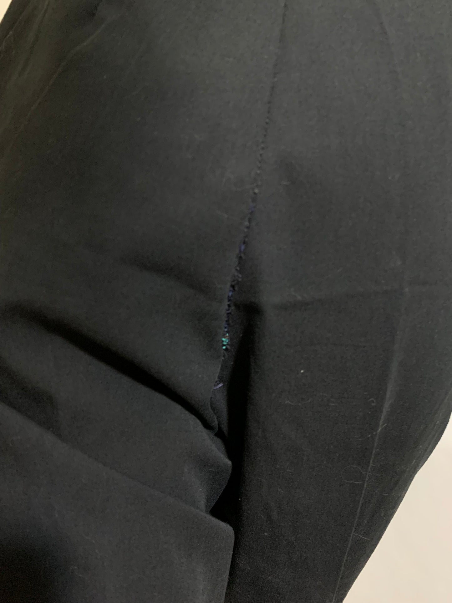 Black Cotton Capri Pants Elastic Waist circa 1960s