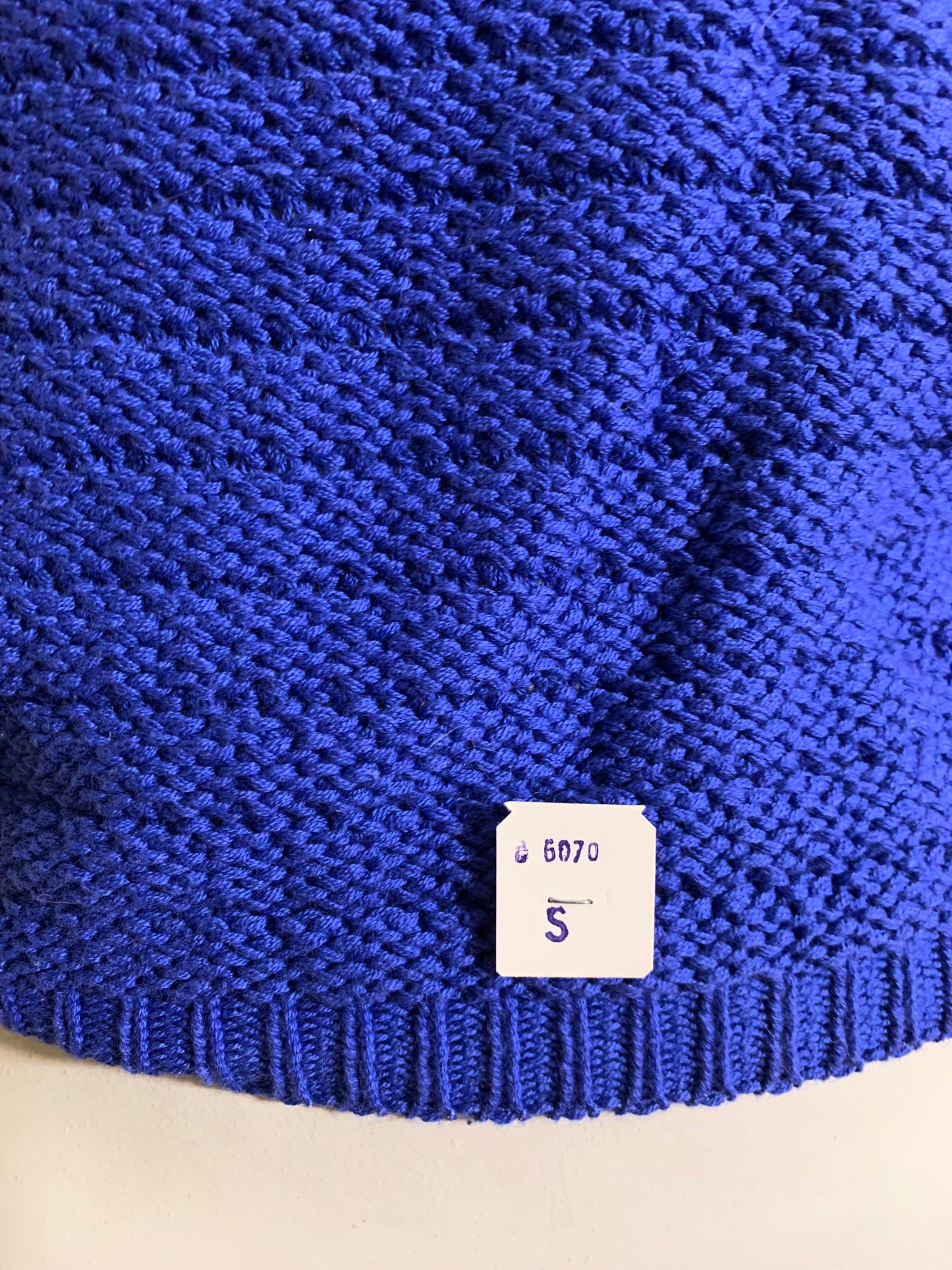 Royal Blue Sweater Knit Tank Top circa 1980s