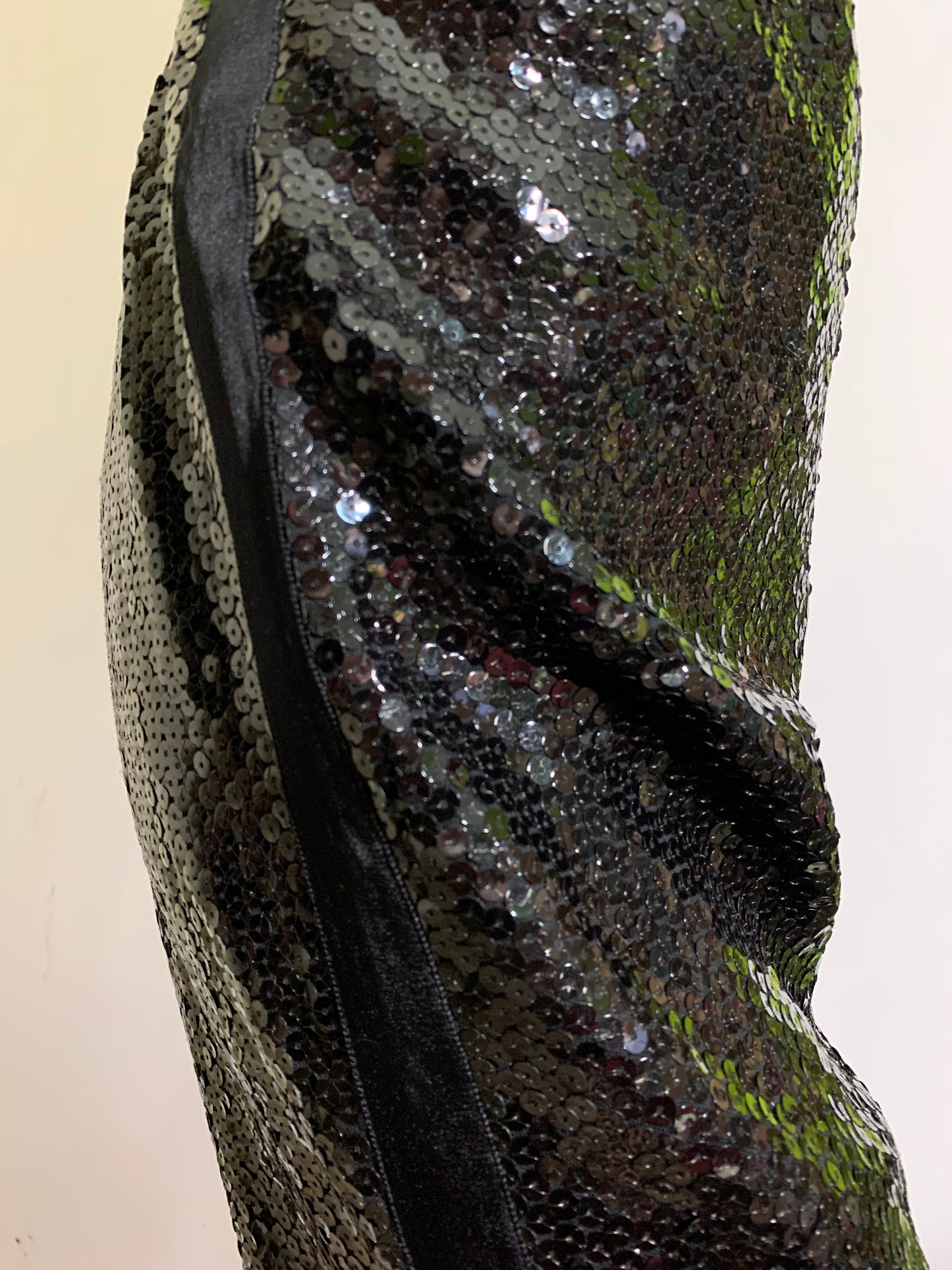 Tuxedo Style Black Sequined Pants circa 1990s/2000s