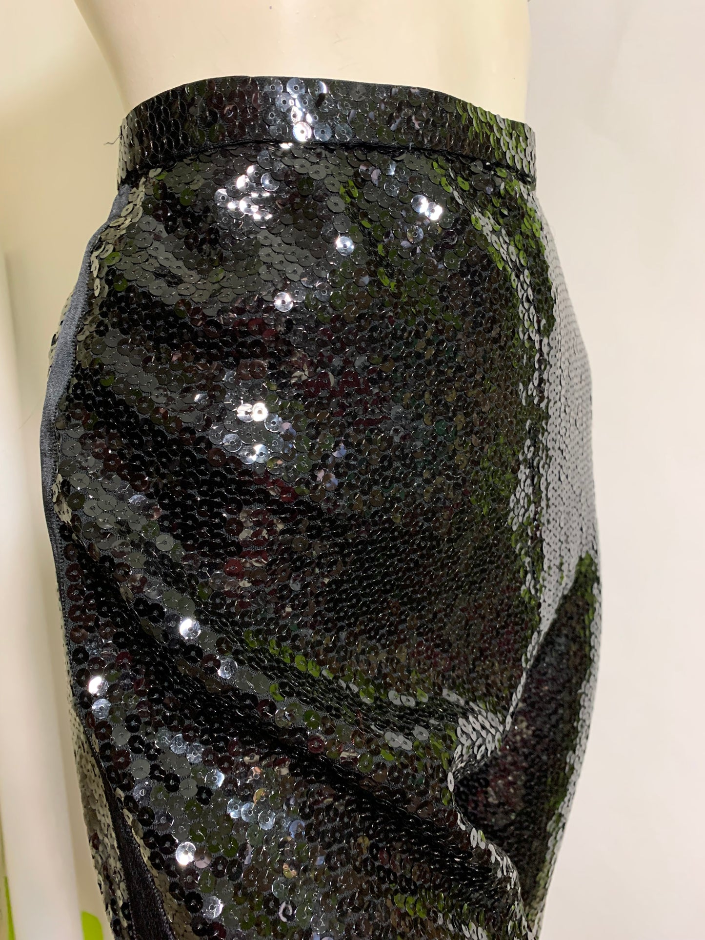 Tuxedo Style Black Sequined Pants circa 1990s/2000s