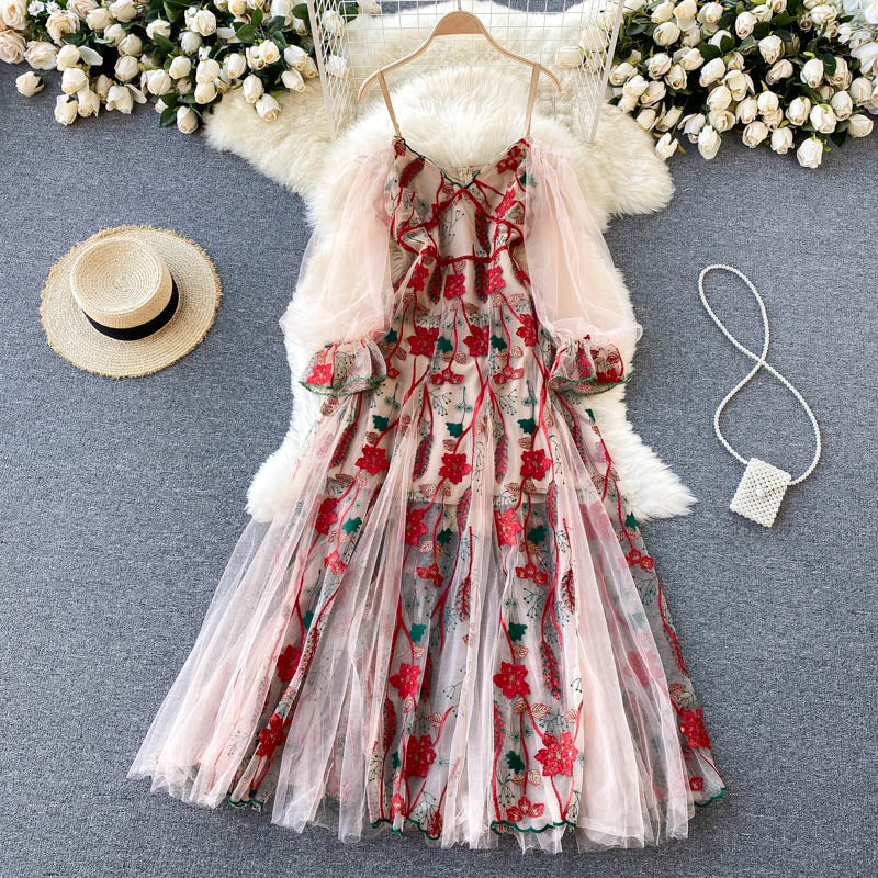 Iridessa- the Pink Floral Print Fairy Princess Dress