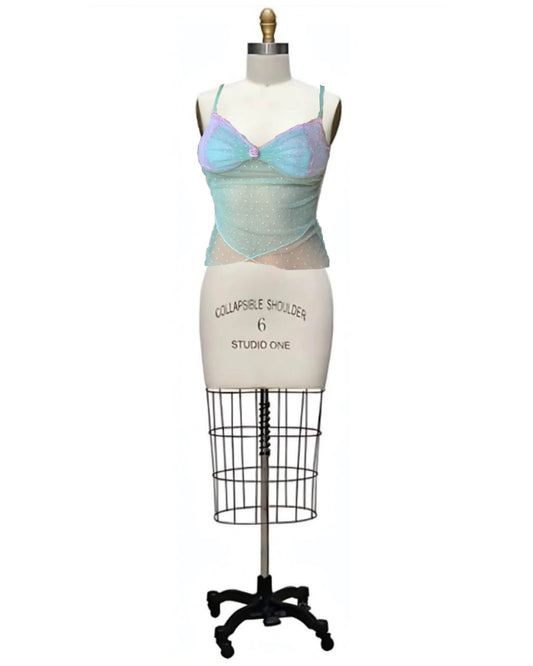 Sherbet- the Lavender and Blue Sheer Lingerie Camisole Top