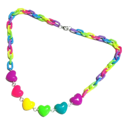 Heartlight- the Rainbow Heart Chain Necklace