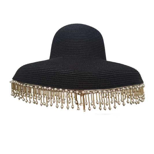 Shady- the Fringe Trimmed Wide Brim Hat