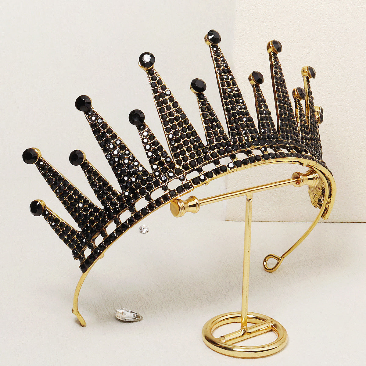 Darkness- the Classic Black Rhinestone Crown