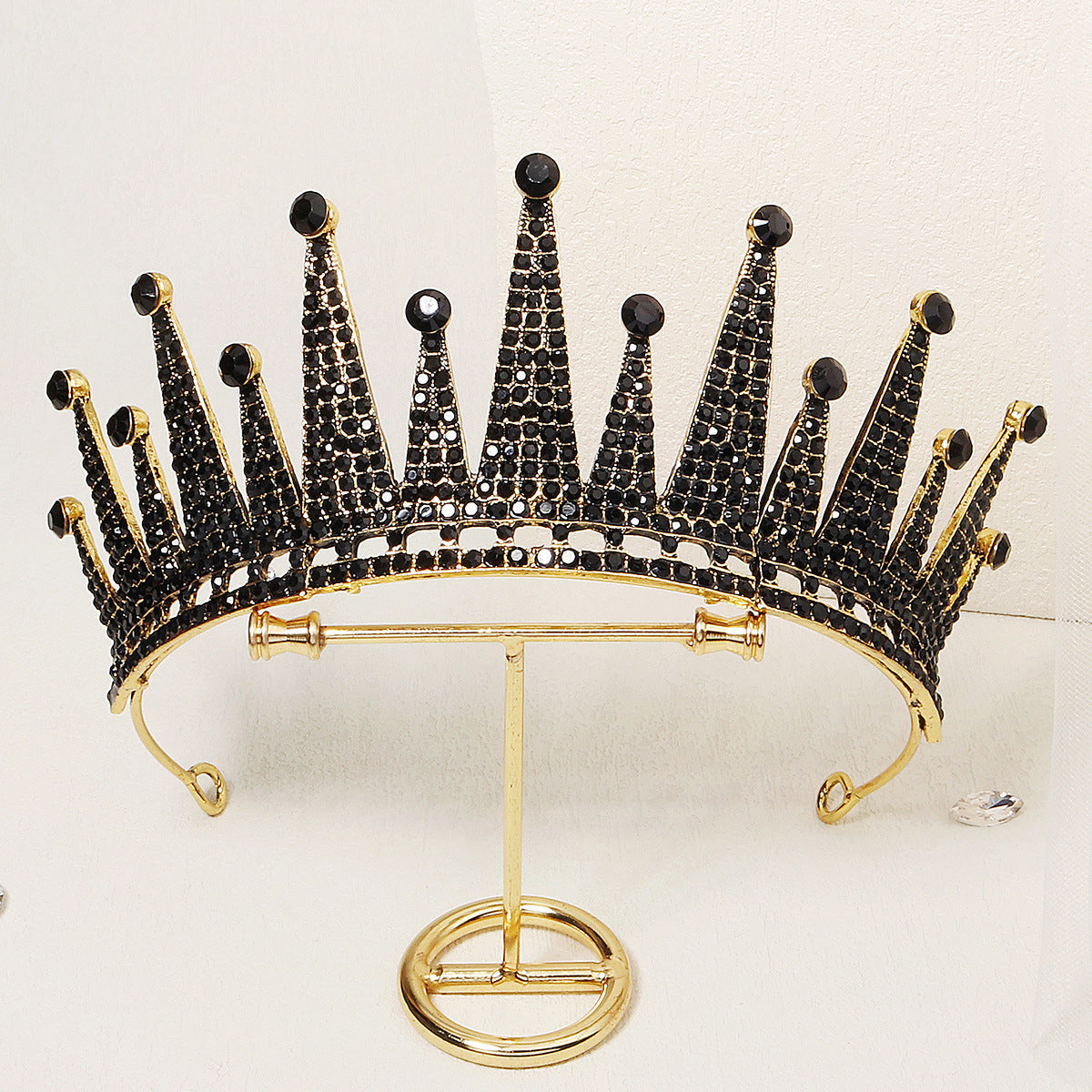 Darkness- the Classic Black Rhinestone Crown
