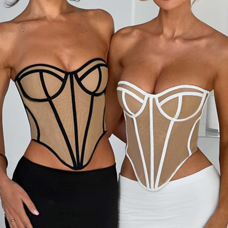 Lined- the Bold Seamed Bustier 2 Colors