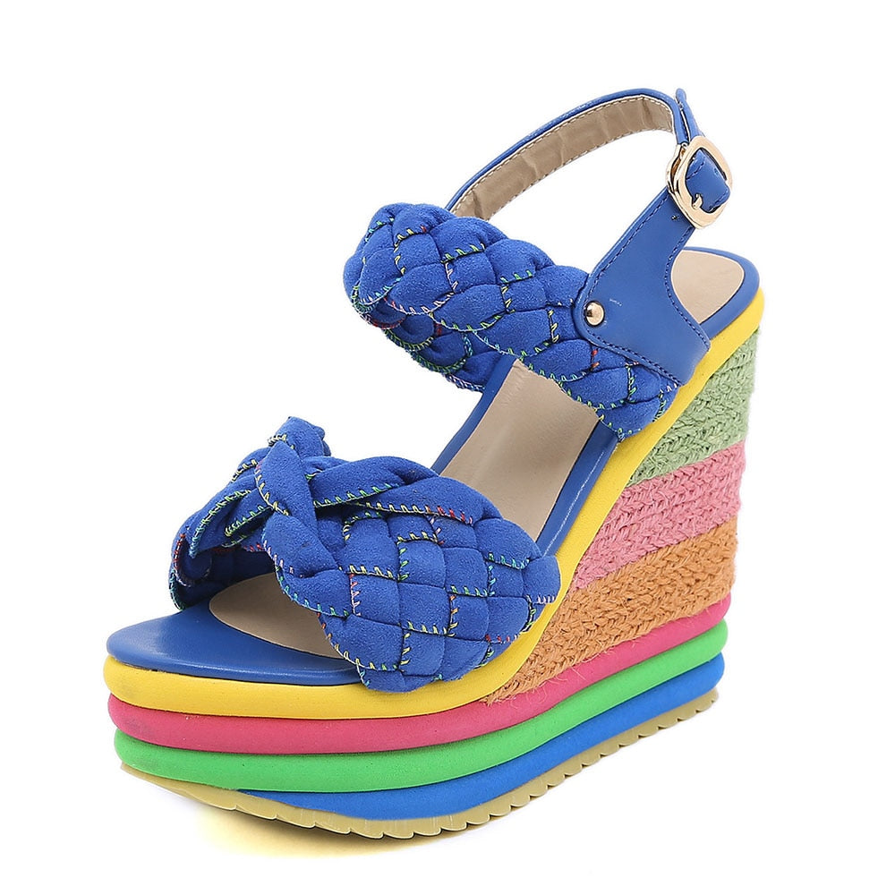 Salvatore- the Rainbow Wedge Heeled Shoes 2 Styles