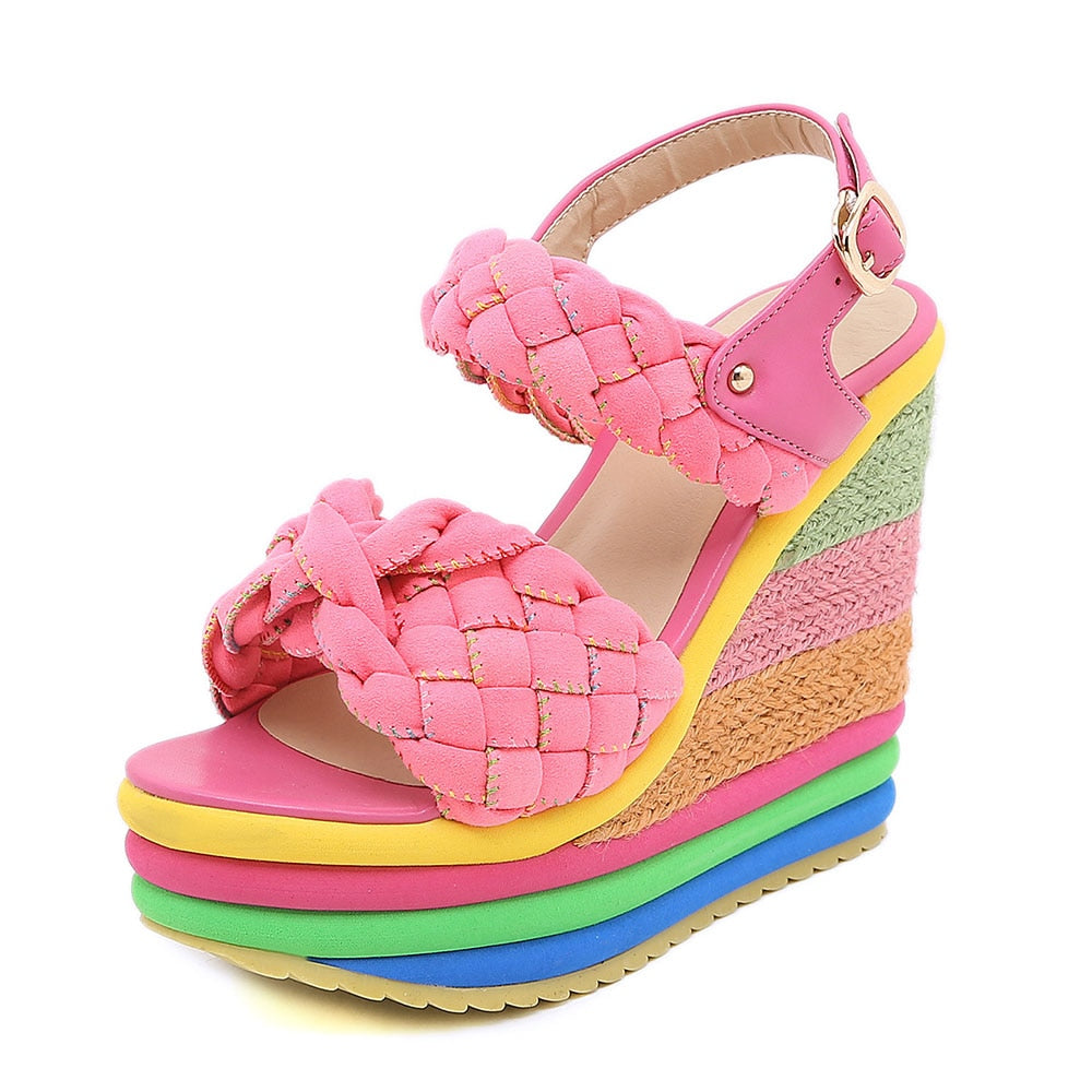 Salvatore- the Rainbow Wedge Heeled Shoes 2 Styles