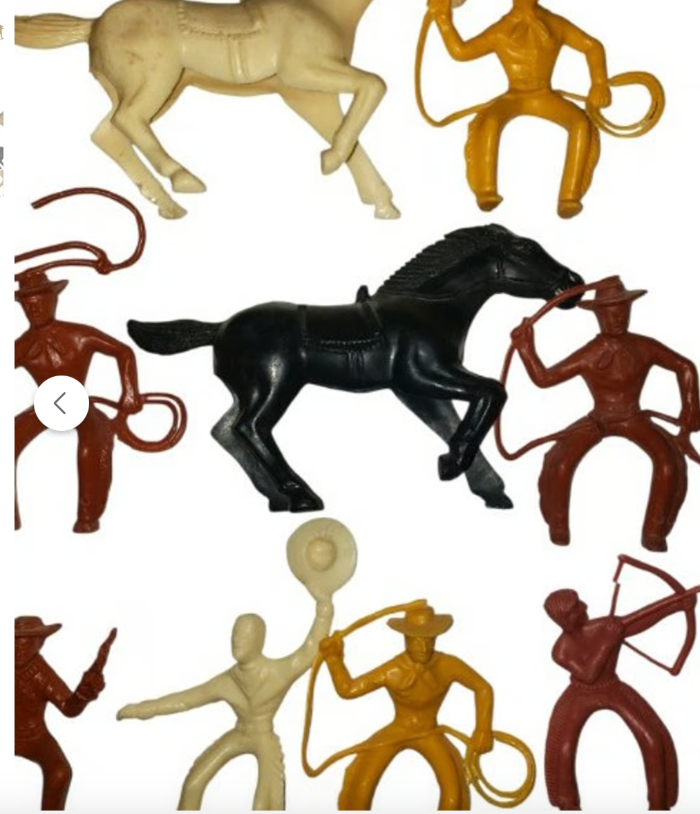 Jumbo 1950s Western Plastic Toy Lot