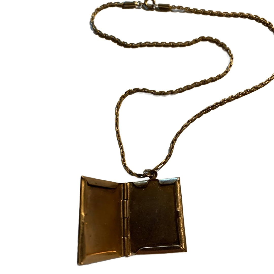 This is Your Life Book Locket Necklace circa 1960s