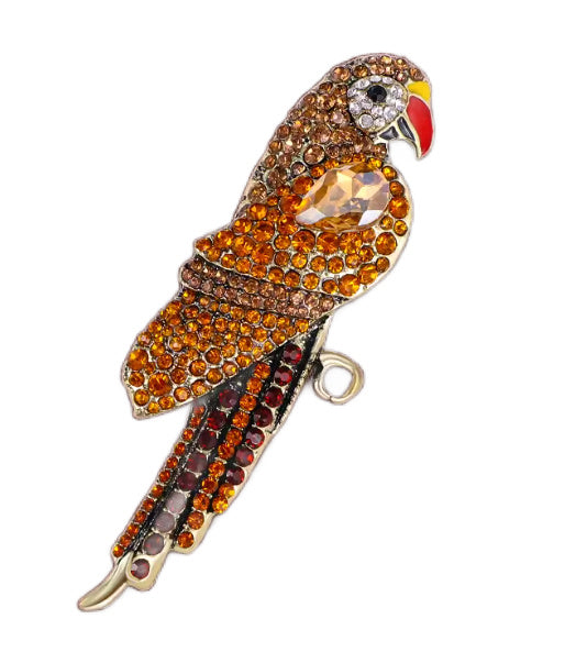 Brightly Colored Tropical Parrot Brooch 2 Color Ways
