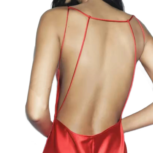 Cherisse- the Cherry Red Satin 30s Style Dress