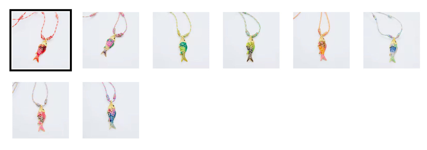 Amphitrite- the Colorful Fish Pendant Necklace 7 Colors