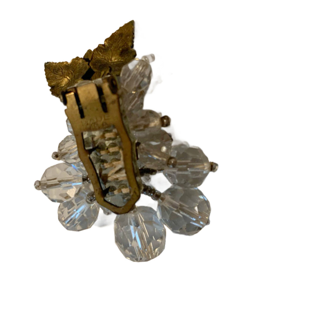 Crystal Grape Fur Clip circa 1930s