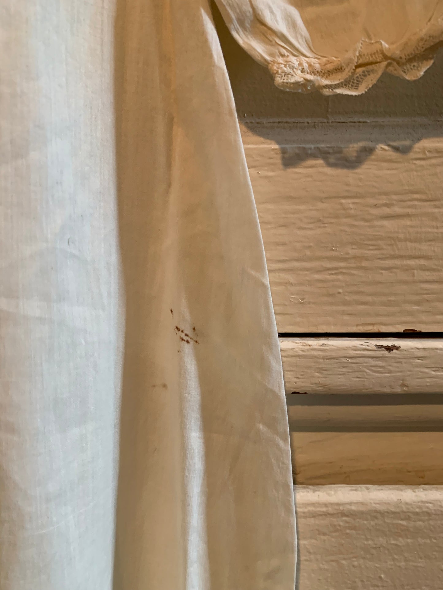 Pin Tuck Pleated Lace Trimmed Cotton Christening Gown circa 1910s