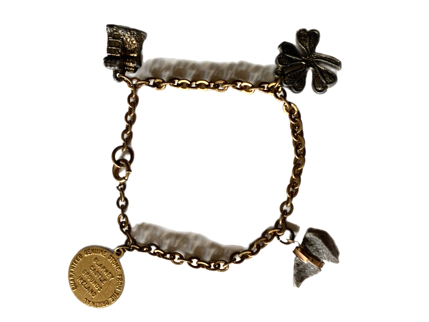 Irish Blarney Castle and Stone Charm Bracelet circa 1960s