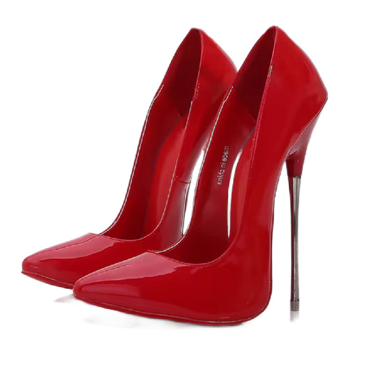 Della- the Metal Spike Heel Pin Up Shoes 12 Colors