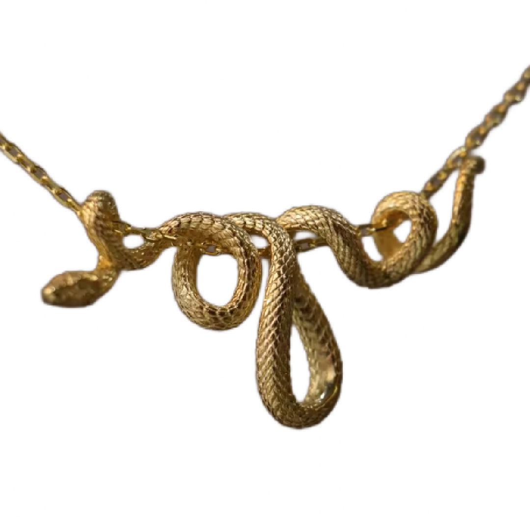 Lilith- the Tiny Snake on Chain Necklace 2 Colors