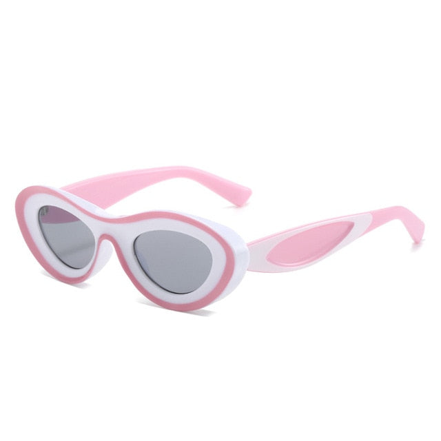 Offset- the Two Tone Oval Edge Cat Eye Sunglasses 6 Colors