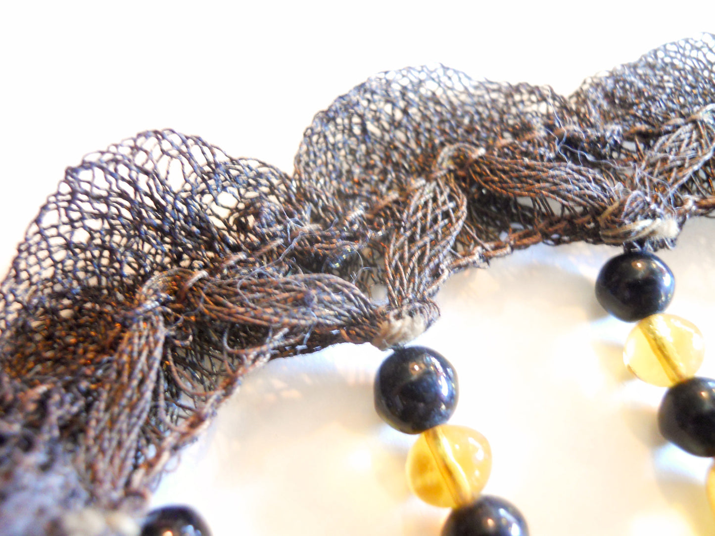 Fringed Beaded Metallic 1920s Dress or Hair Accent