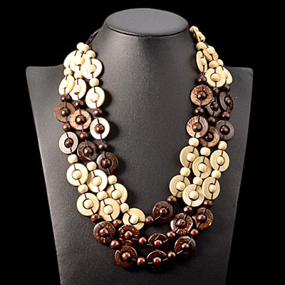 Candy Dots- the Wooden Bead Multi-strand Necklace 13 Color Ways