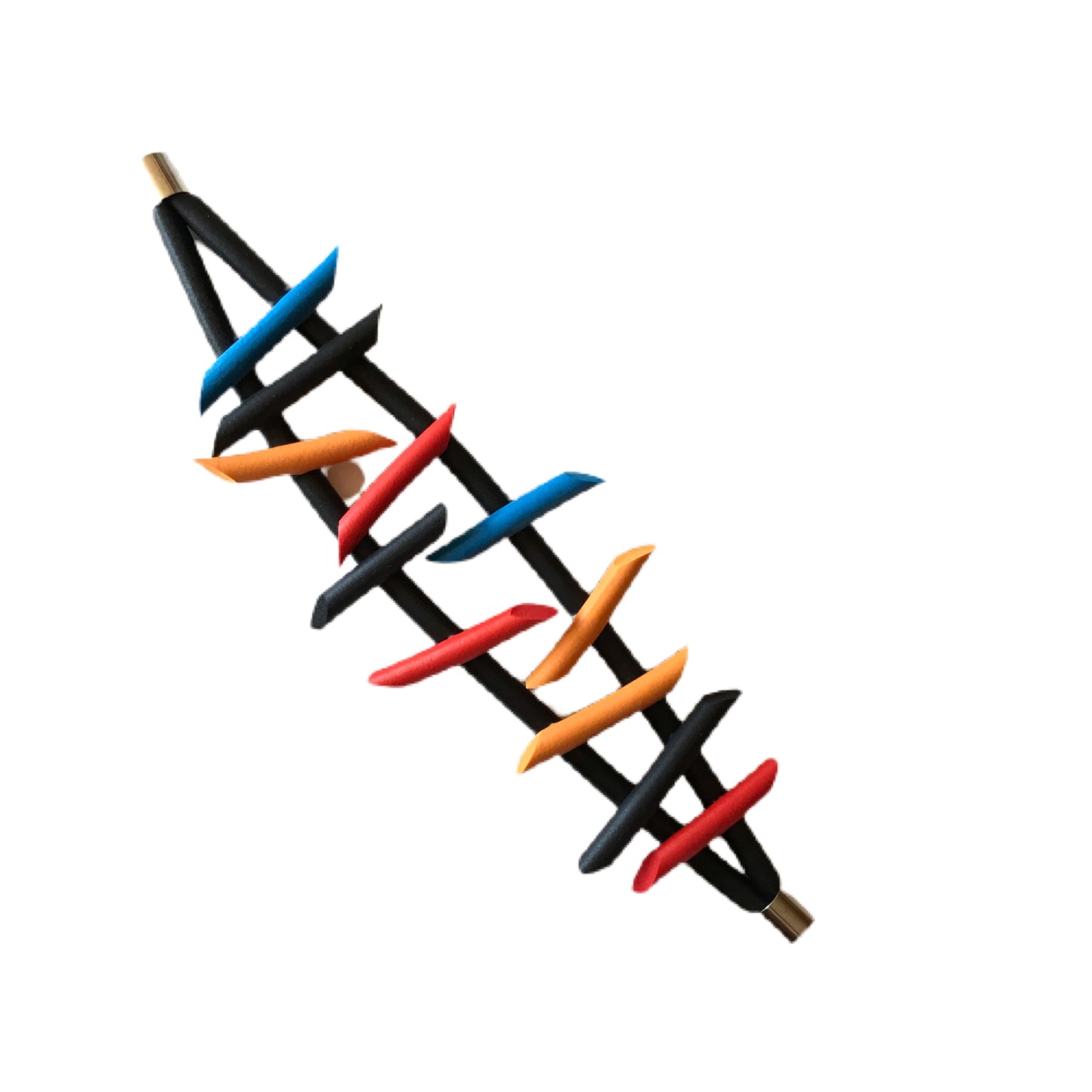 Op-Art Collection Foam Multicolored Shapes Bracelet