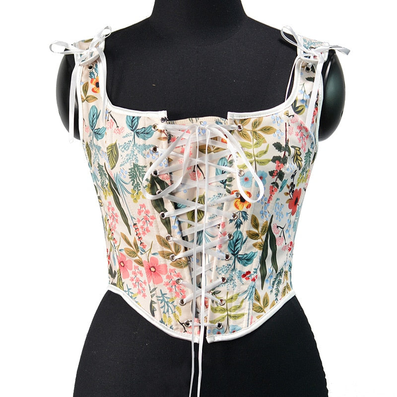 Cinched- the Folkloric Medieval Inspired Lace Front Corset Top 4 Color Ways