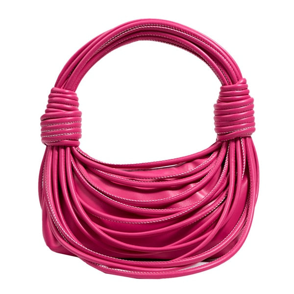 Corded- Draped Loops Solid Colored Handbag 14 Colors