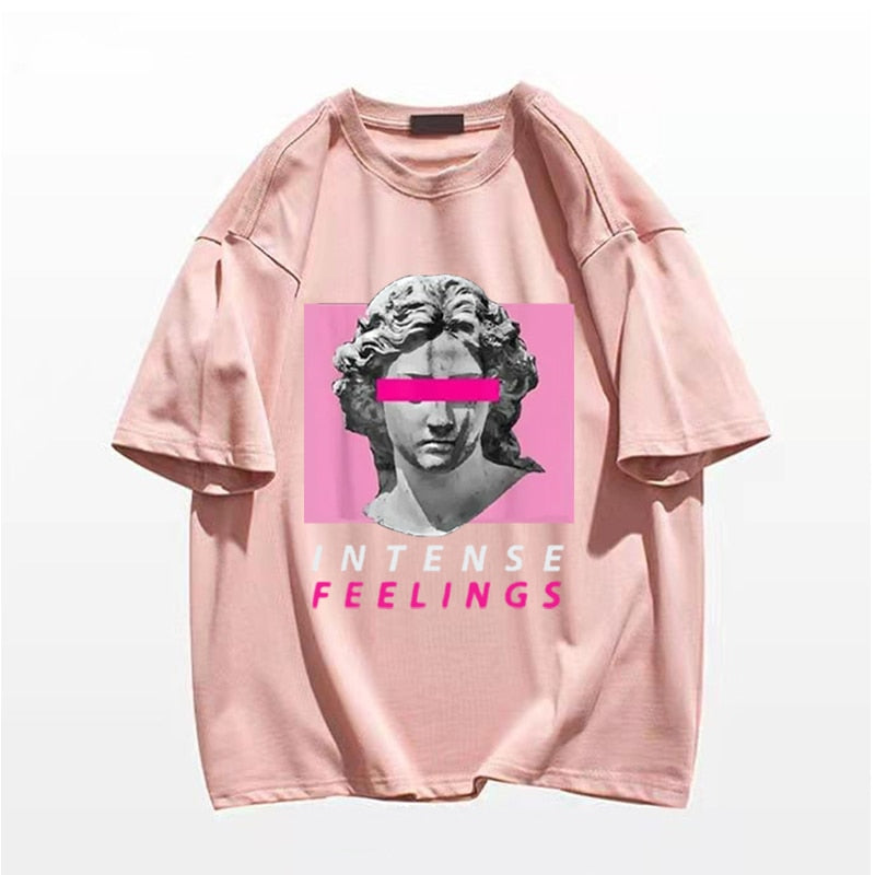 Intense Feelings- the Sculpted Lady Bust Tee Shirt Plus Sizes 5 Colors