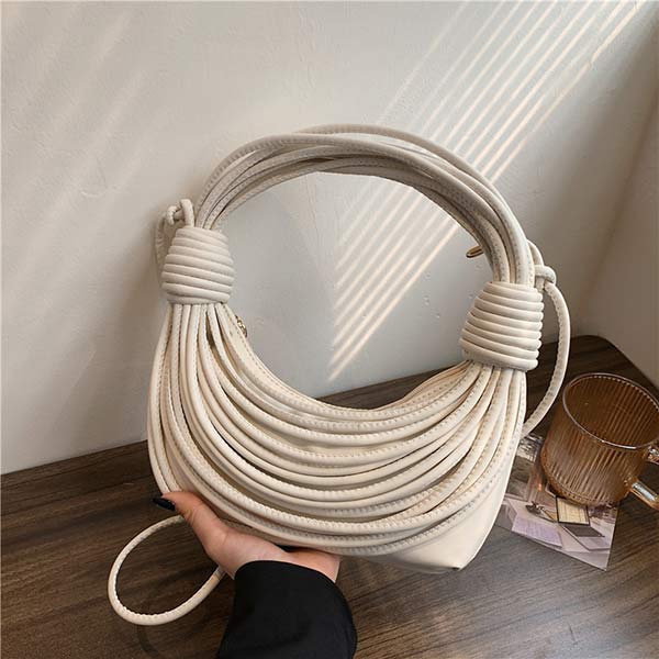 Corded- Draped Loops Solid Colored Handbag 14 Colors