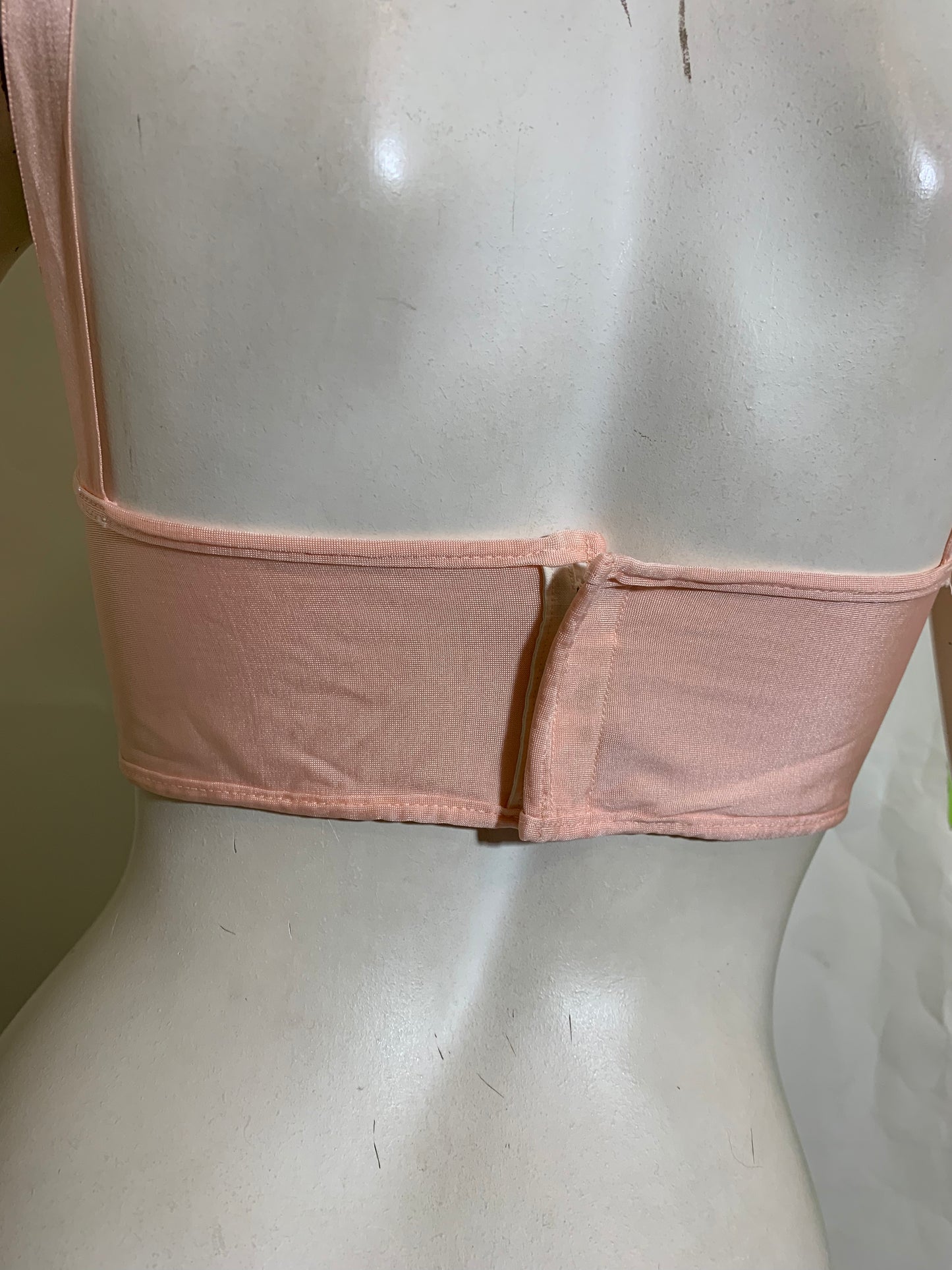 Peach Silk Jersey Bandeau Style Bra circa 1920s