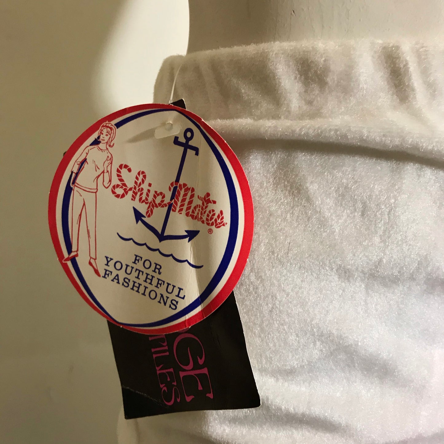 White Rayon Velour Short Shorts circa 1970s