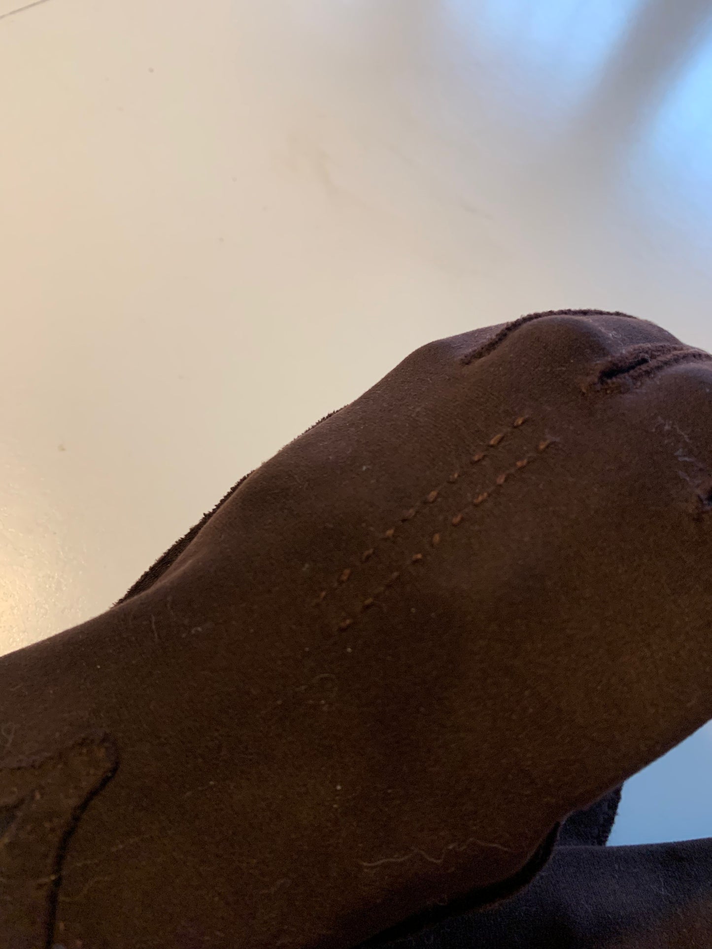 Cocoa Brown Mid Forearm Length Gloves circa 1960s