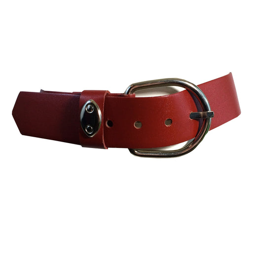 Oxblood Red Heavy Vinyl Belt w/ Large Buckle circa 1980s