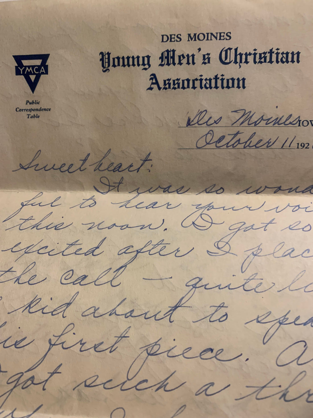 The Letters- October 11, 1926 from Bob to Jean