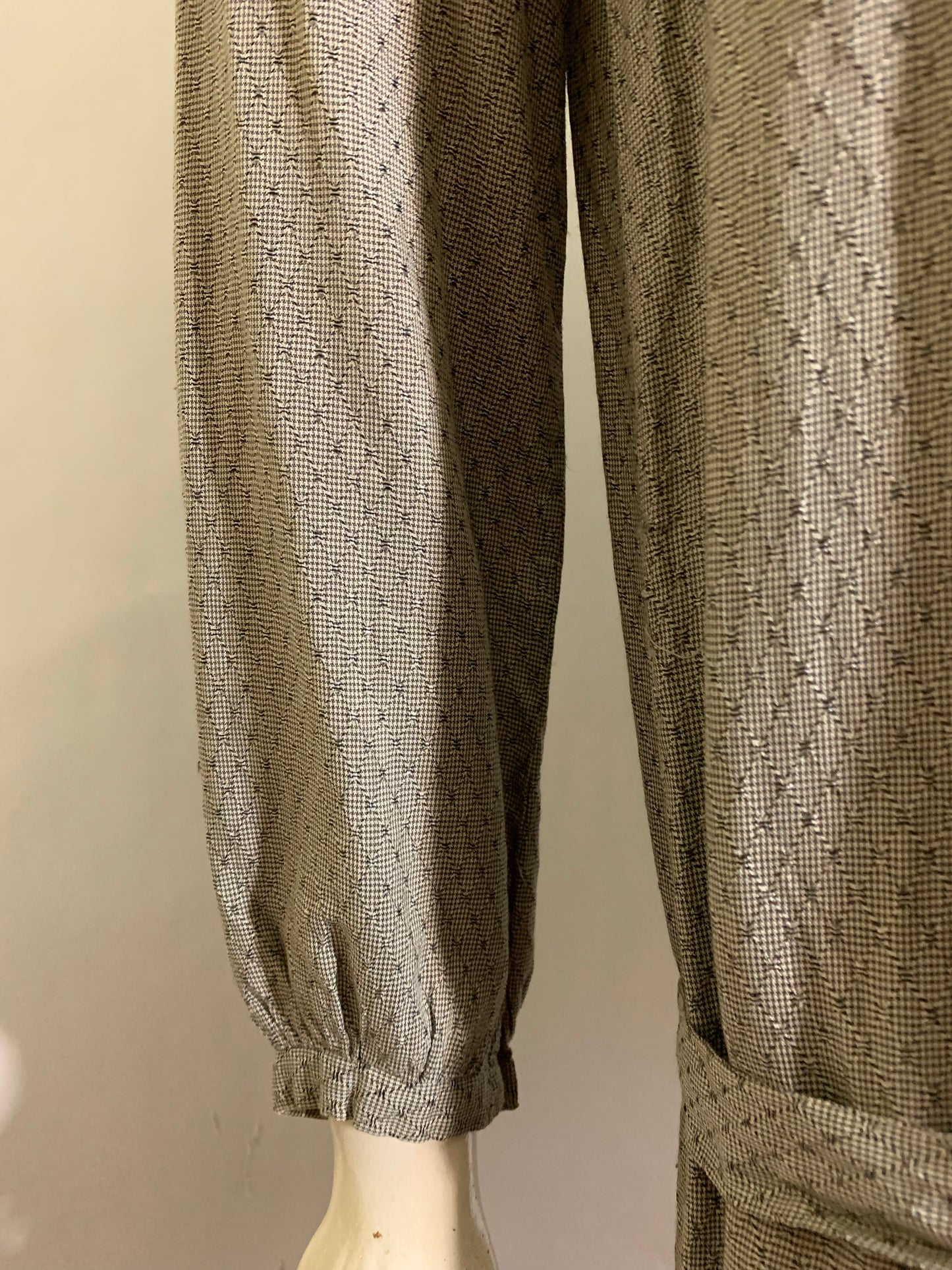 Grey and White Cotton and Lace Tunic Dress circa 1920s