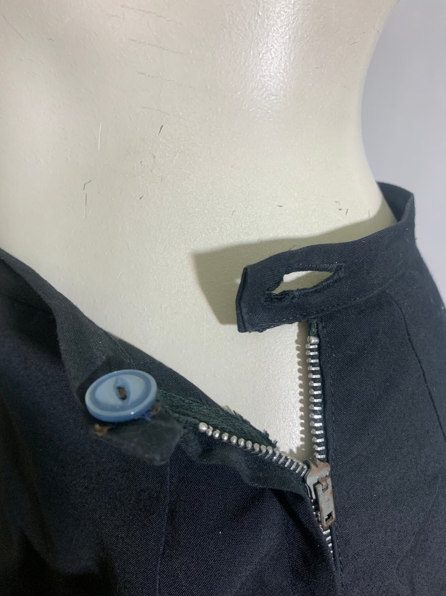 Navy Blue Cotton Skirt circa 1960s
