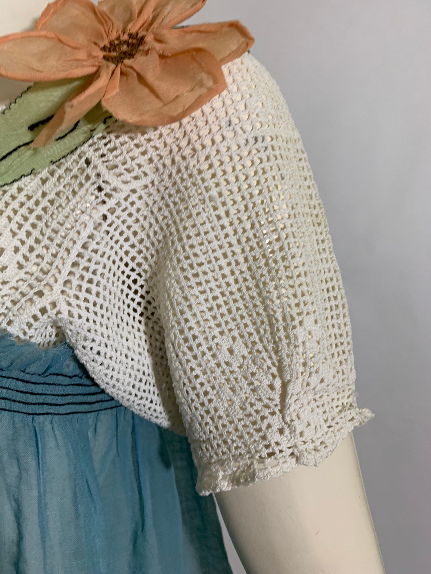 Babyface- the Reimagined Edwardian and 1920s Textile Mix Babydoll Top