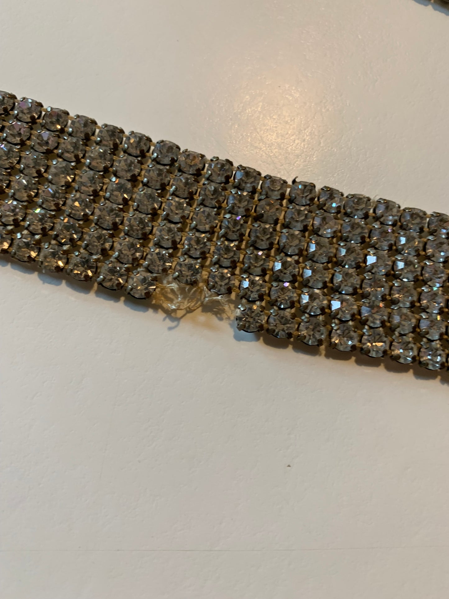 Prong Set Rhinestone Trimming Band circa 1950s