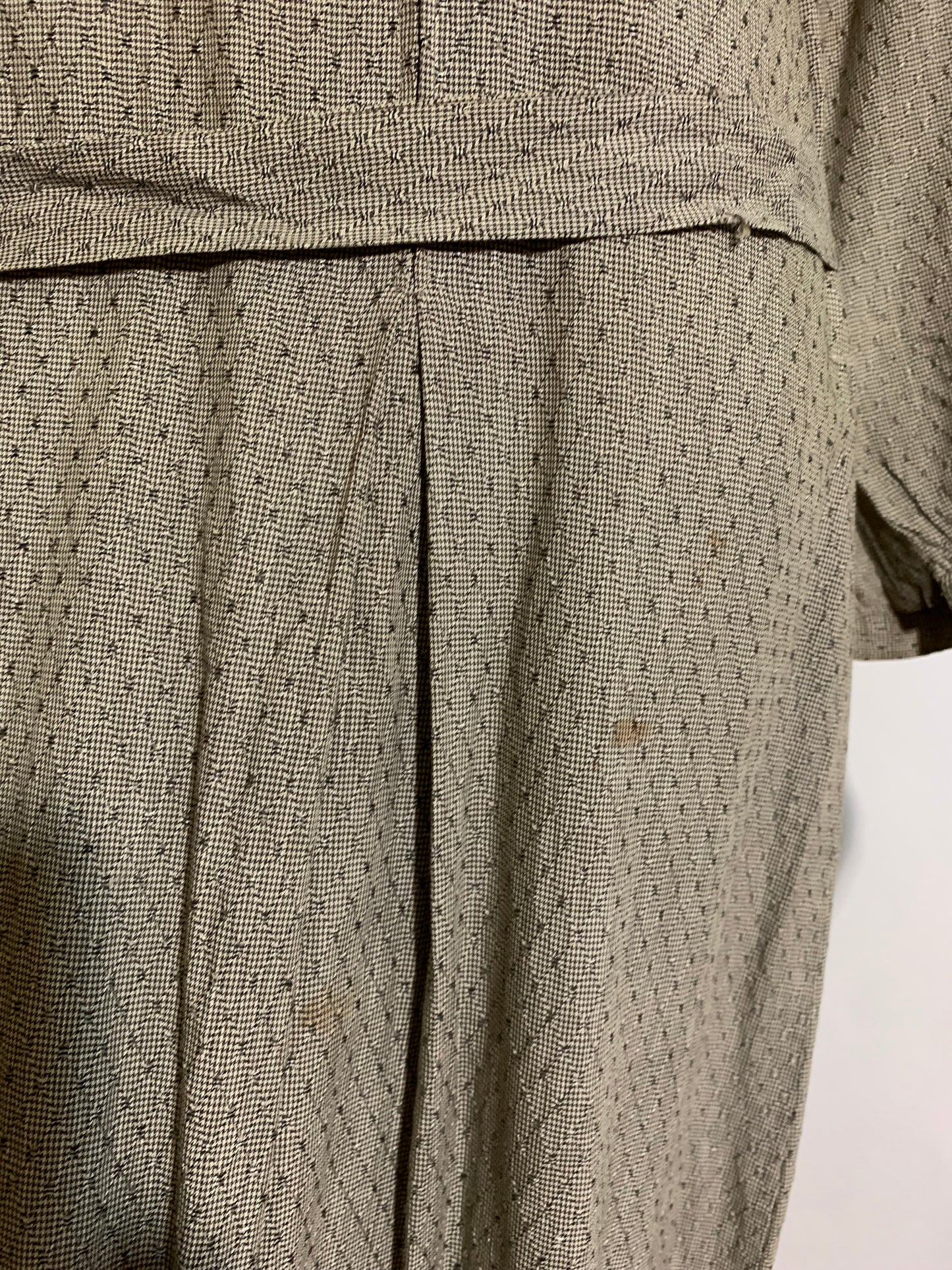 Grey and White Cotton and Lace Tunic Dress circa 1920s